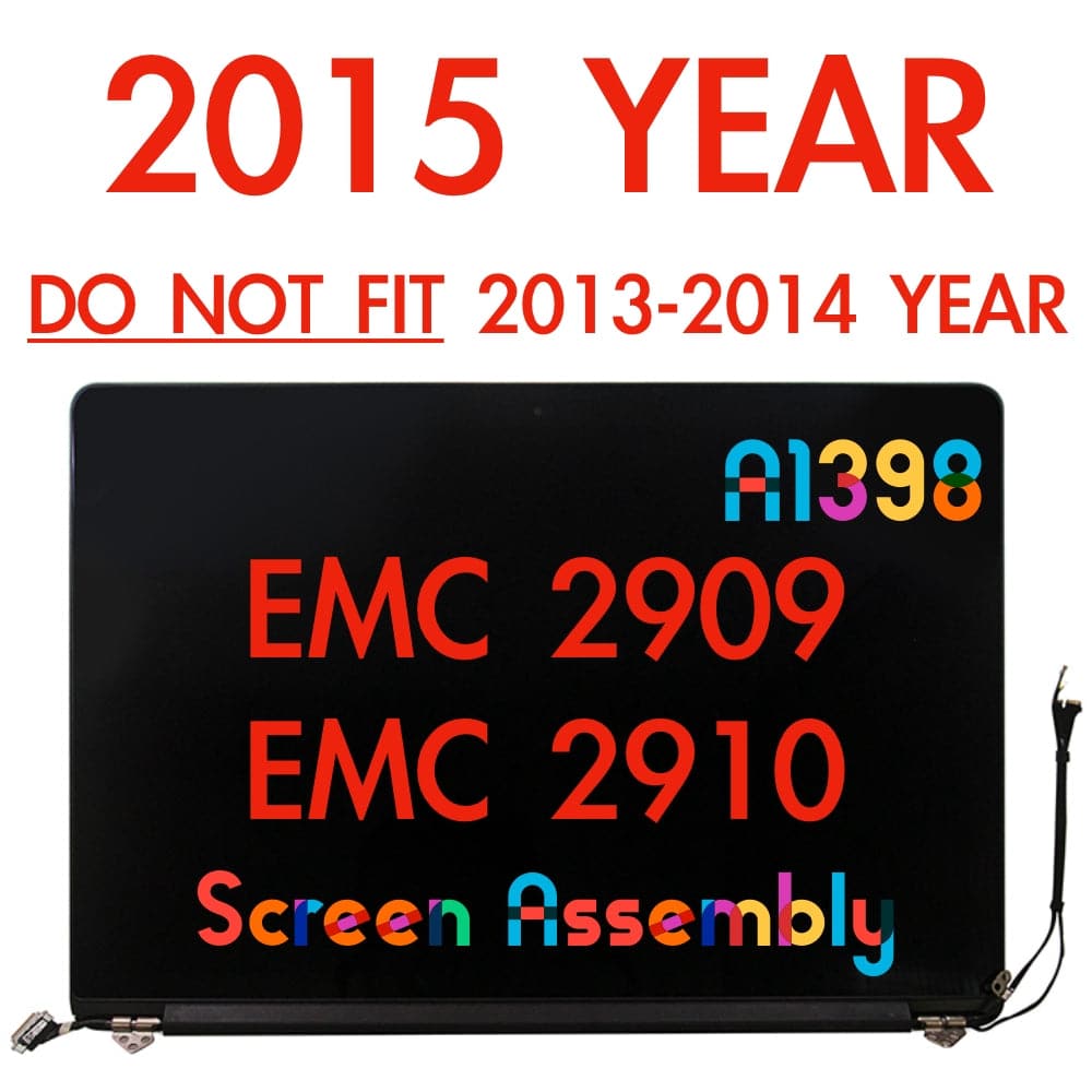 A+ SEVEN PUPPY For Apple Macbook Pro Screen Replacement 15" for Pro Retina A1398 LCD Screen Display Assembly Mid 2015 EMC 2909 2910(** do not fit A1398 2012-2014 Year**)