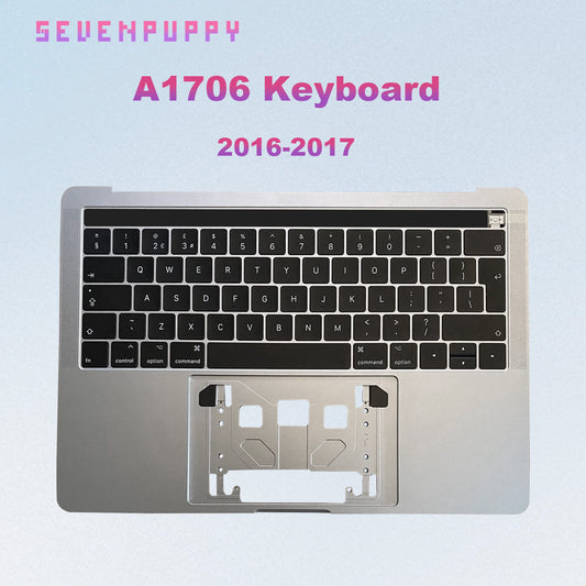 ( SEVEN PUPPY ) Brand NEW For 13" A1706 2016 2017 Year Keyboard With Topcase German France UK US Laptop Replacement