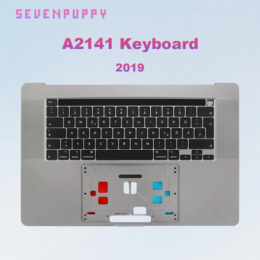 ( SEVEN PUPPY ) Brand NEW For 16" A2141 2019 Year Topcase With Keyboard German France UK US Laptop Replacement